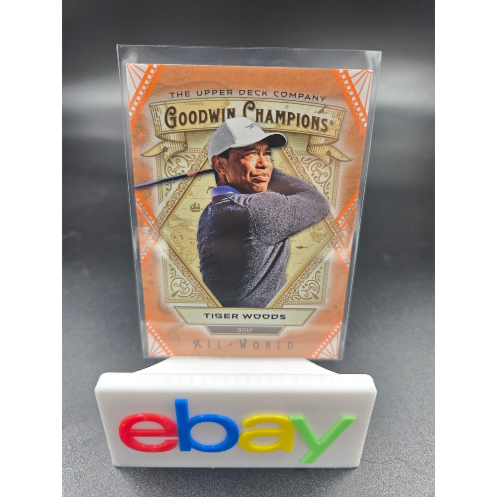 2025 Upper Deck Goodwin Champions Tiger Woods All World Orange /299 AW-2 Golf